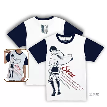 進擊的巨人-潮流T-shirt(艾連)L白色