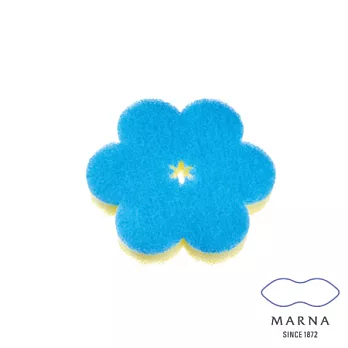 【MARNA】花型廚房海綿(藍)