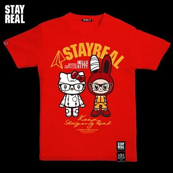 STAYREAL X Hello Kitty Good Friends 好友凱蒂 - 黑標潮流版 / 黑色、紅色、白色S紅色