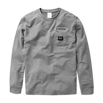 【CACO】NAVY.獨家經銷.布章口袋長TS灰