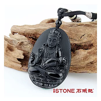 石頭記 如意圓滿黑曜石觀音項鍊黑曜石