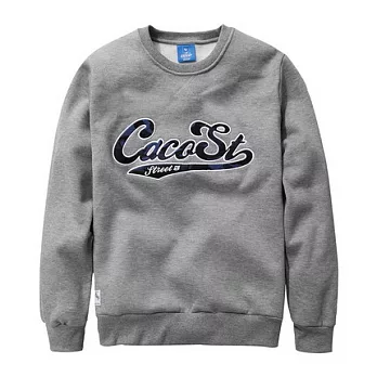 【CACO】CACO ST.美式街頭.迷彩字體長T.(台灣製) S麻花灰
