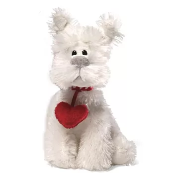 美國Gund 賓利愛心小狗/白