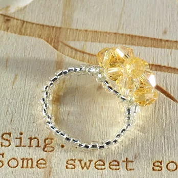 閃亮黃金串珠戒指‧Alice遇見愛麗絲