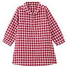 [MUJI 無印良品]女幼有機棉二重紗織洋裝90紅格紋