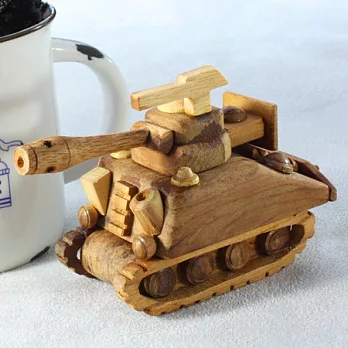 防空坦克車木製模型‧清邁老實木頭
