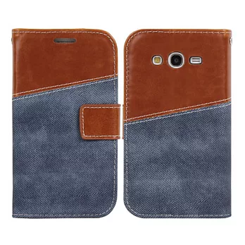 【BIEN】SAMSUNG Grand Duos 瘋牛仔拼色可立保護皮套 (寶藍)