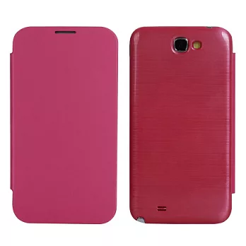 【BIEN】SAMSUNG Note II 多彩髮絲紋 Smart Cover (玫紅)
