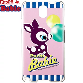 Puchi Babie Note 3保護殼-條紋系列粉紫