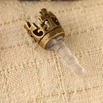 古銅色后冠防塵塞吊飾‧輕靈之森手工療癒系