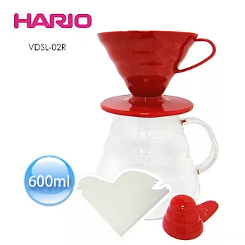 網路獨賣♥Love dori ♥ 限定商品♥《HARIO》V60紅色樹脂濾杯咖啡壺組/ 1~4杯 /VDSL-02R