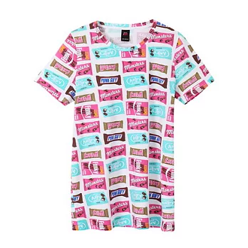 【CACO】CREAM PUNK.滿版巧克力長版T(女)FREE白