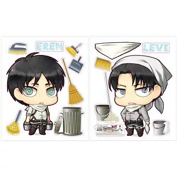 進擊的巨人-壁貼C款(艾+里)