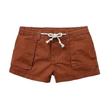 【CACO】CACO SURF.美式休閒.抽繩口袋短褲(女)S棕色