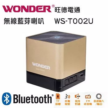 WONDER 旺德 WS-T002U 無線藍芽喇叭 金色