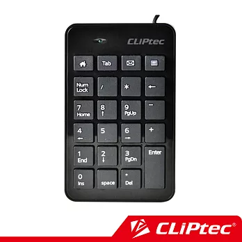 CLiPtec RAPID 薄型數字鍵盤黑色