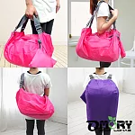 【OMORY】旅行多功能摺疊後背包-2入桃+紫