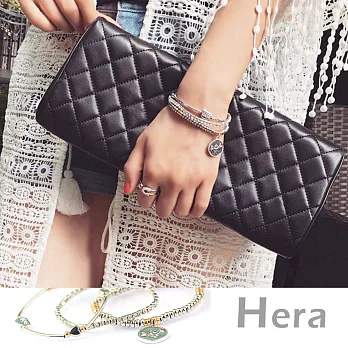 【Hera】赫拉 多層滿鑽心形復古圓彈性手鍊/手圈/手環３件組(銀色)