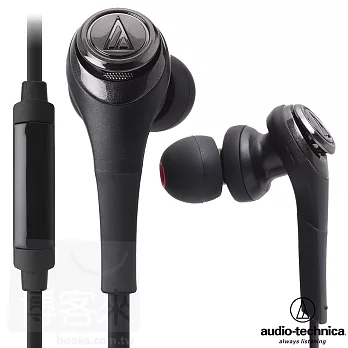 鐵三角 ATH-CKS550iS 黑色 壓倒性躍動低頻 智慧型手機專用 耳道式耳機黑色