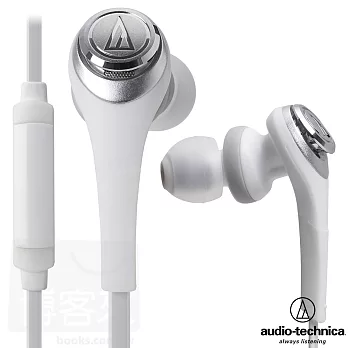 鐵三角 ATH-CKS550iS 白色 壓倒性躍動低頻 智慧型手機專用 耳道式耳機白色