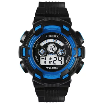 Watch-123 神盾特工-時尚百變多功能電子腕錶 (5色任選)藍色