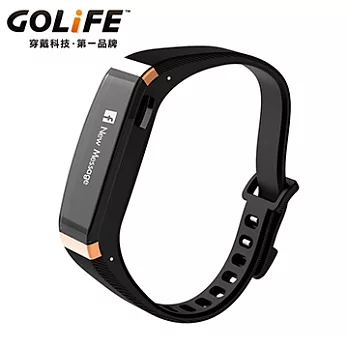 【GOLiFE】Care-X smart band智慧悠遊手環-玫瑰金黑色(贈悠遊卡錶帶)玫瑰金黑色