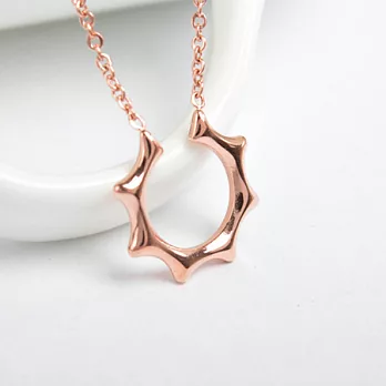 AmaZing 韓劇經典太陽符咒玫瑰金鎖骨短鍊 (2色可選)玫瑰金