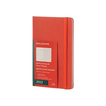 MOLESKINE 日程系列/2017年12M週記本/13*21/大型LARGE/橙