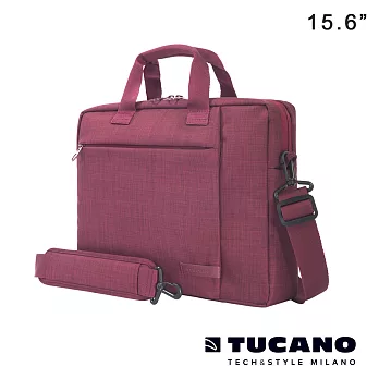 TUCANO SVOLTA 15.6吋都會風尚側背包酒紅