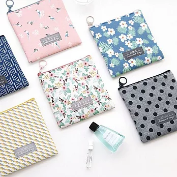 ICONIC 小清新棉質萬用收納袋S-熱帶雨林