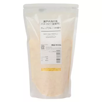 [MUJI無印良品]日產瀨戶內海浴鹽補充包/葡萄柚380g