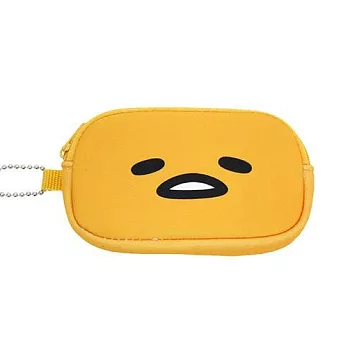 【日本進口正版】蛋黃哥 gudetama 長型 防震 收納包/卡片包/零錢包 Sanrio -大臉款