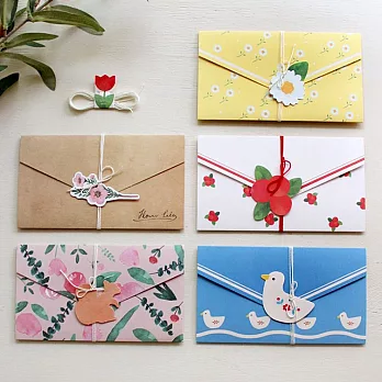 Gentlewave 花草三折卡片組-02花香