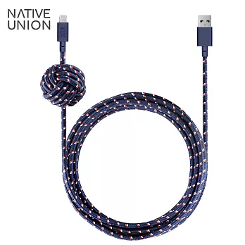 【Native Union】Night Cable充電傳輸線Lightning/3M (海軍藍)