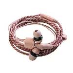 英國 Wraps【Limited】粉彩時尚編織手環耳機莓粉