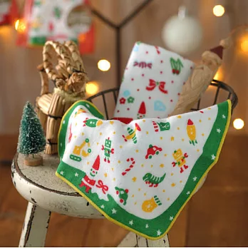 【Xmas 交換小禮物】日本可愛手巾 : 聖誕節玩具箱 20*20 cm (童巾 手巾 -- taoru 日本毛巾)