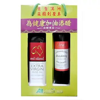 澳洲 Lirah 250ml/red island 500ml 油醋雙入禮盒組