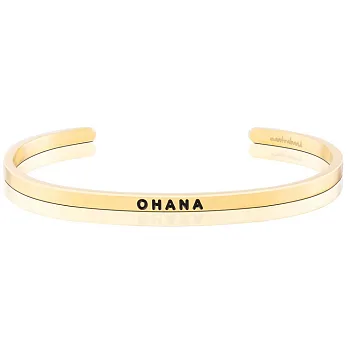 MANTRABAND OHANA 一輩子的家人與支持 金色手環 夏威夷文版