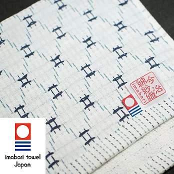 【今治織上】日本今治毛巾 今治認證 中忠今治 棉紗織 卡蘇里系列 (手巾)藍色井字
