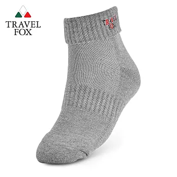 TRAVEL FOX旅狐女反折毛巾底運動襪 [T22W-98]灰