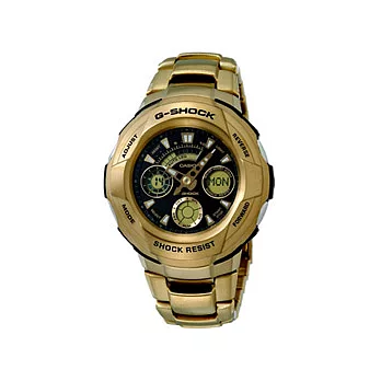 CASIO G-SHOCK 金色武士運動雙顯錶