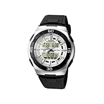 CASIO 宇宙戰士運動雙顯錶(白)