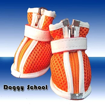 DoggySchool 三層防護寵物鞋-橘色-1號
