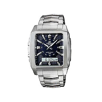 CASIO EDIFICE系列 時尚風潮雙顯運動錶(藍)