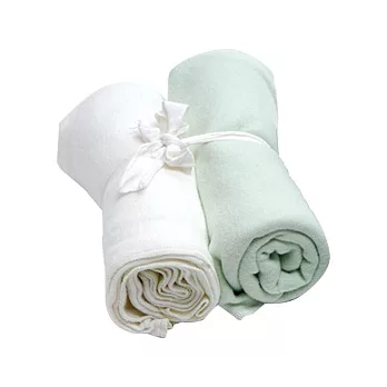 美國 Under The Nile 埃及有機棉 - 有機棉包巾組【綠色 + 白色】- 無毒、柔軟、耐洗