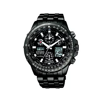 CITIZEN電波極限運動飛行錶(黑)