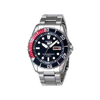 SEIKO 極簡運動風5號機芯機械錶(藍) -MADE IN JAPAN