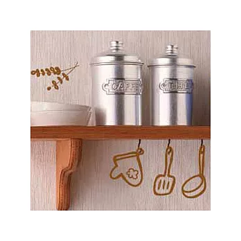 【Design W 創意壁貼】時尚家飾 Kitchen(咖啡色款)