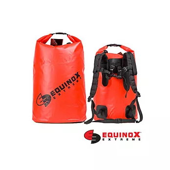 EQUINOX多功能100%防水袋五十公升(雙肩背)-紅色