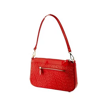 【Folli Follie】潮流亮皮晚宴手提包(紅)